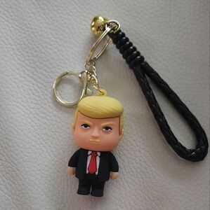 Character Keychain with Black and Red Accents